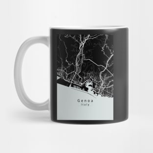 Genoa Italy City Map dark Mug